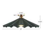 Alora SF354125 Furrow 1-lt 25" Semi Flush Mount