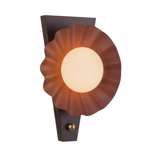 Alora WS354012 Furrow 1-lt 17" Tall Wall Sconce - Burgundy