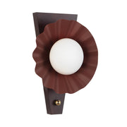 Alora WS354012 Furrow 1-lt 17" Tall Wall Sconce - Burgundy