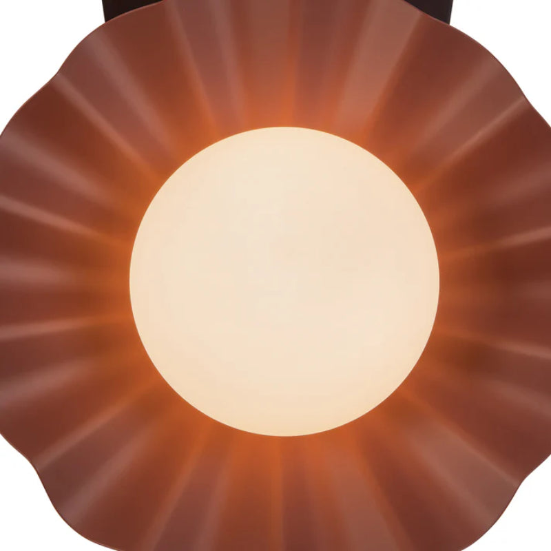 Alora WS354012 Furrow 1-lt 17" Tall Wall Sconce - Burgundy