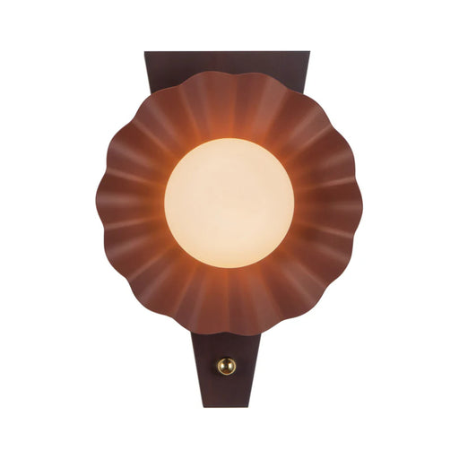 Alora WS354012 Furrow 1-lt 17" Tall Wall Sconce - Burgundy