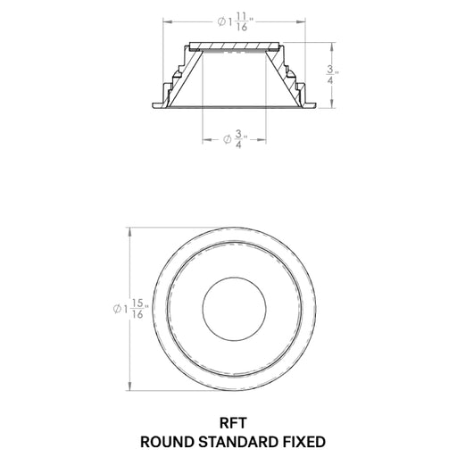 CSL WS-AIC-1 Whisper Flex LED Round Fixed Wood Ceiling Trim