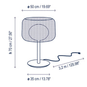 Bover Fora M 2-lt 28" Tall LED Outdoor Table Lamp