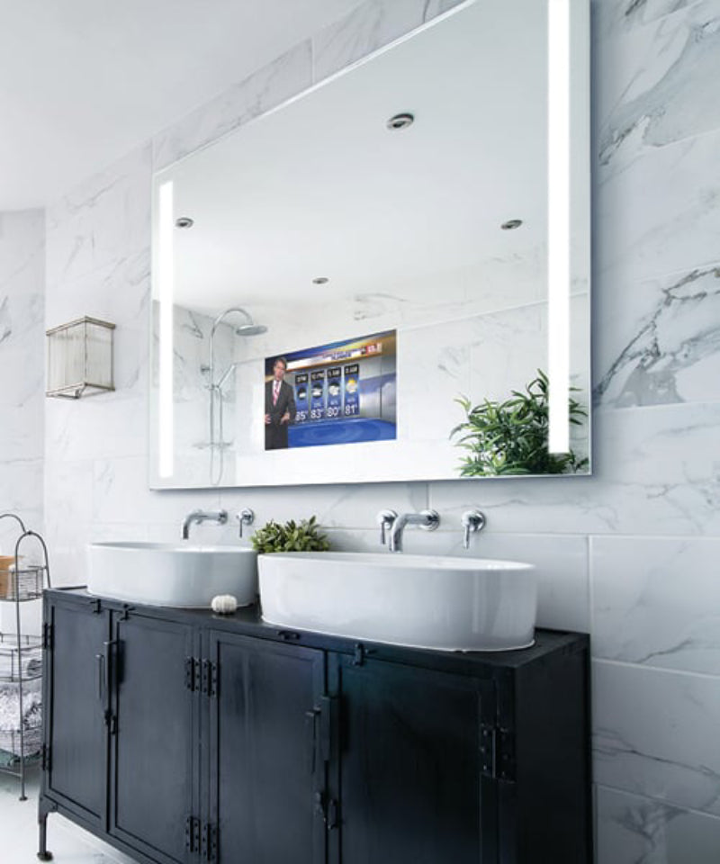 Electric Mirror Fusion 60" x 42" LED Lighted Mirror TV with 15" TV ...