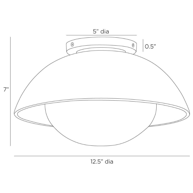 Arteriors GADFC01 Glaze 1-lt 13" Flush Mount