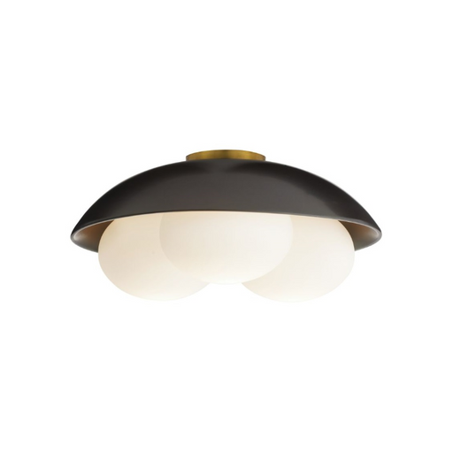 Arteriors GADFC02 Glaze 3-lt 19" Flush Mount - Antique Brass