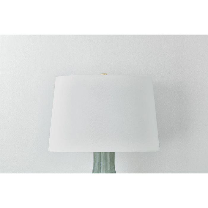 Hudson Valley L7231 Galloway 1-lt 31" Tall Table Lamp - Aged Brass/Ceramic Moss Ivory