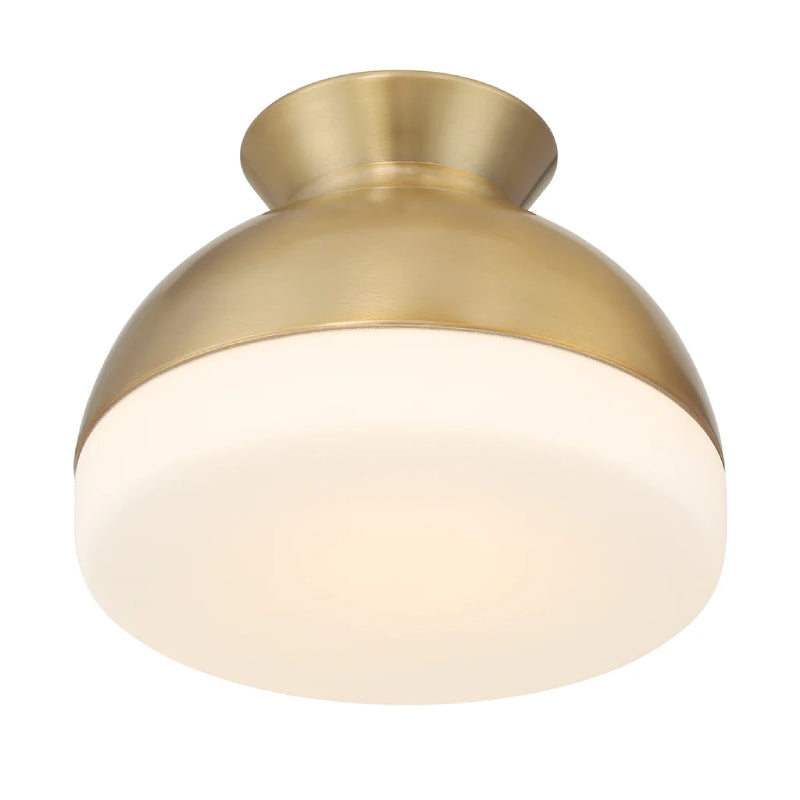 Crystorama GID-4000 Gidget 1-lt 10" Flush Mount - Vibrant Gold