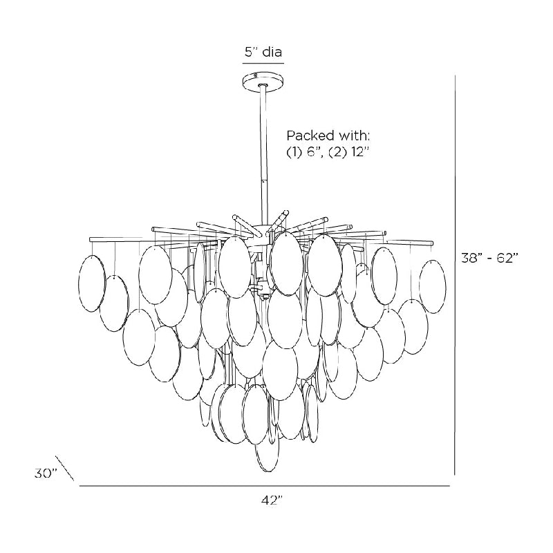 Arteriors GJDLC01 Tiffany 8-lt 42" Chandelier