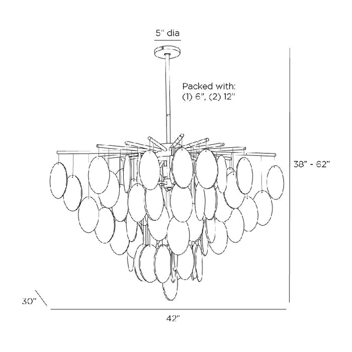 Arteriors GJDLC01 Tiffany 8-lt 42" Chandelier