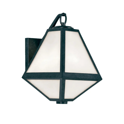 Crystorama GLA-9701 Glacier 1-lt 13" Tall Outdoor Wall Sconce - White Opal Glass