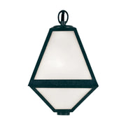 Crystorama GLA-9701 Glacier 1-lt 13" Tall Outdoor Wall Sconce - White Opal Glass