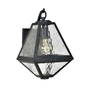 Crystorama GLA-9701 Glacier 1-lt 13" Tall Outdoor Wall Sconce - Water Glass