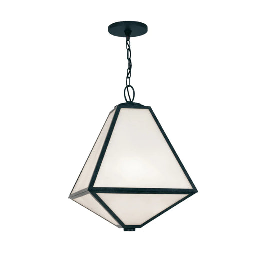 Crystorama GLA-9705 Glacier 3-lt 14" Outdoor Pendant - White Opal