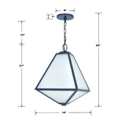 Crystorama GLA-9705 Glacier 3-lt 14" Outdoor Pendant