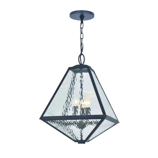 Crystorama GLA-9705 Glacier 3-lt 14" Outdoor Pendant - Water Glass
