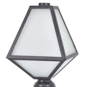 Crystorama GLA-9707 Glacier 1-lt 14" Tall Outdoor Post Light - White Opal Glass