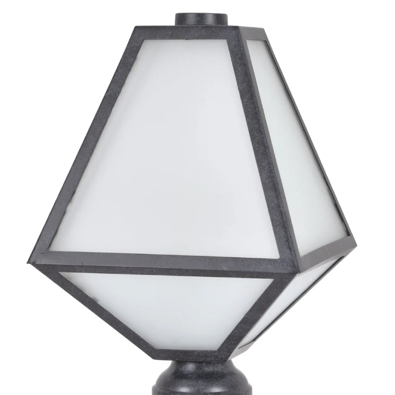 Crystorama GLA-9707 Glacier 1-lt 14" Tall Outdoor Post Light - White Opal Glass