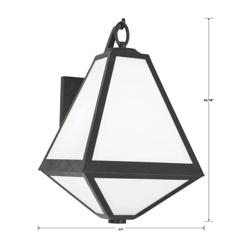 Crystorama GLA-9722 Glacier 2-lt 17" Tall Outdoor Wall Sconce