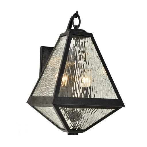 Crystorama GLA-9722 Glacier 2-lt 17" Tall Outdoor Wall Sconce - Water Glass