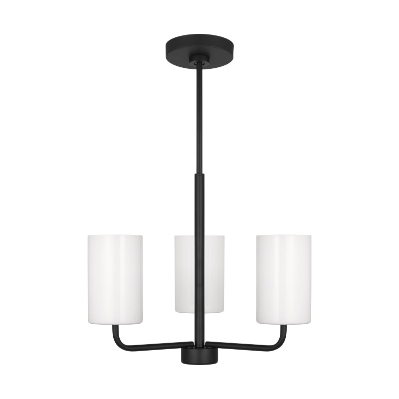 Generation GLC1003EN3 Rhett 3-lt 18" LED Chandelier - Midnight Black