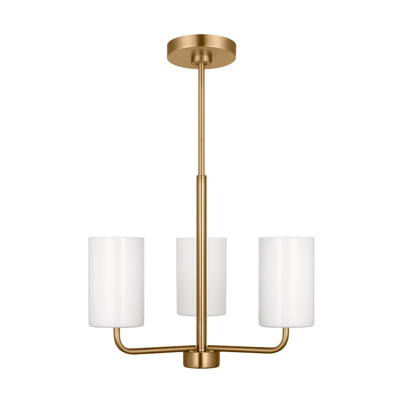 Generation GLC1003EN3 Rhett 3-lt 18" LED Chandelier - Satin Brass
