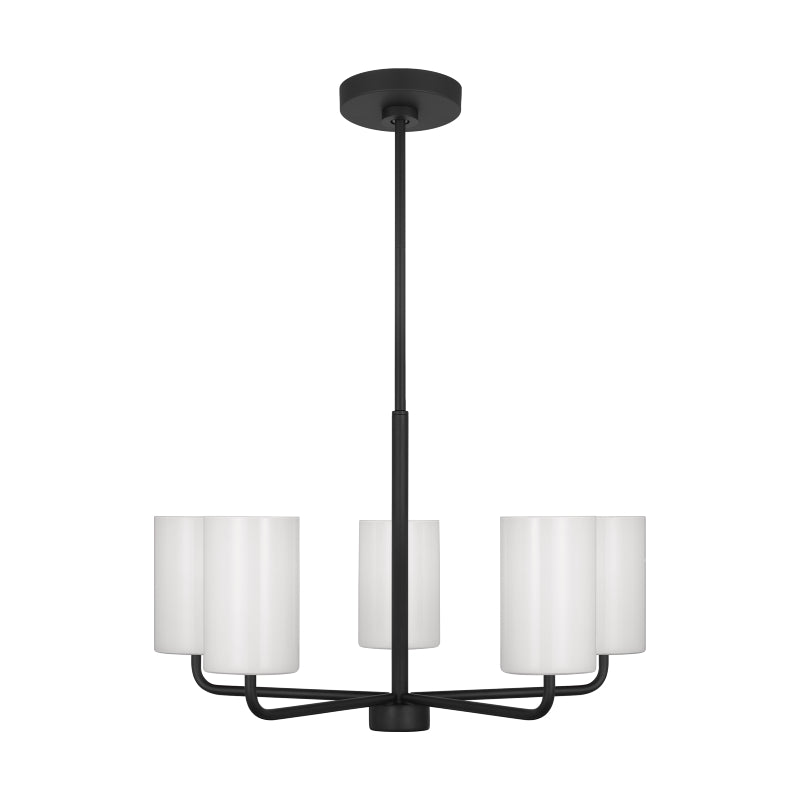 Generation GLC1015EN3 Rhett 5-lt 24" LED Chandelier - Midnight Black