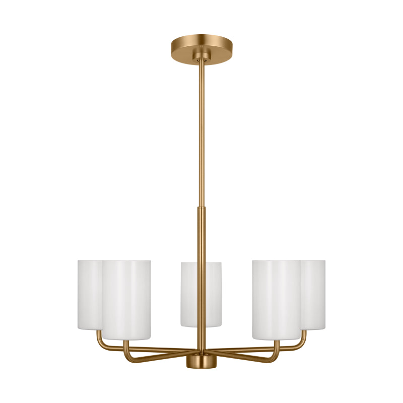 Generation GLC1015EN3 Rhett 5-lt 24" LED Chandelier - Satin Brass