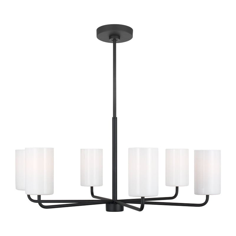 Generation GLC1026EN3 Rhett 6-lt 32" LED Chandelier - Midnight Black