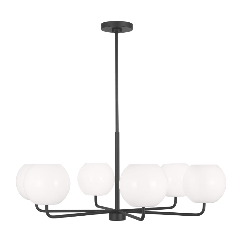 Generation GLC1066EN3 Rory 6-lt 35" LED Chandelier - Midnight Black