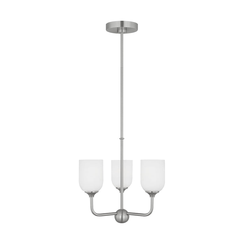 Generation GLC1073 Emile 3-lt 16" Chandelier - Brushed Steel