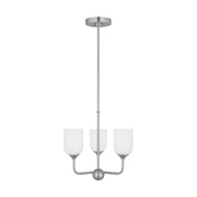 Generation GLC1073EN3 Emile 3-lt 16" LED Chandelier - Brushed Steel