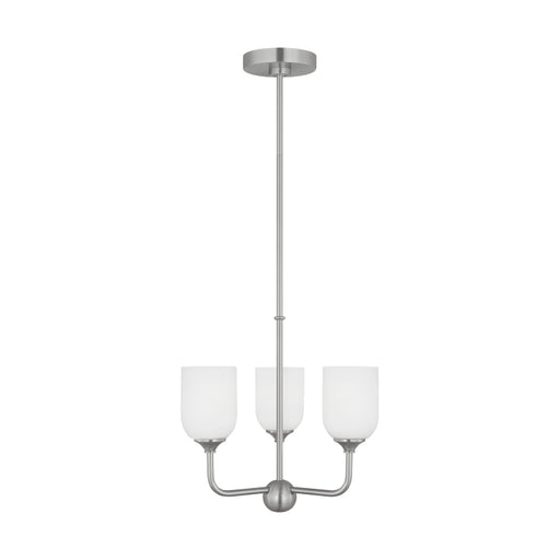 Generation GLC1073EN3 Emile 3-lt 16" LED Chandelier - Brushed Steel