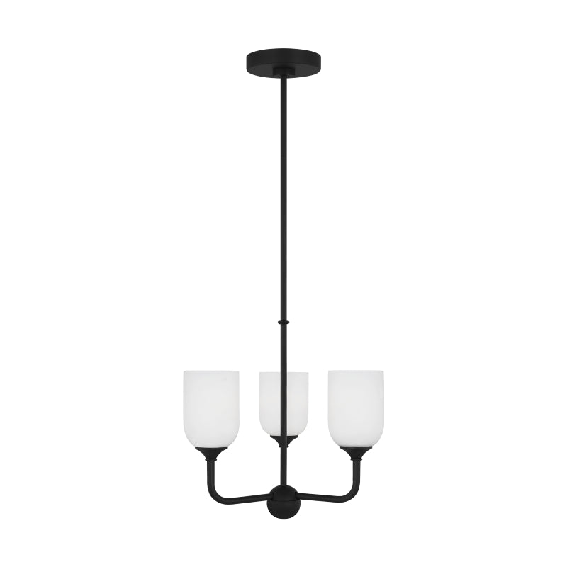 Generation GLC1073EN3 Emile 3-lt 16" LED Chandelier - Midnight Black