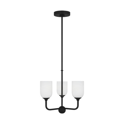 Generation GLC1073EN3 Emile 3-lt 16" LED Chandelier - Midnight Black