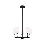 Generation GLC1085EN3 Emile 5-lt 20" LED Chandelier - Midnight Black