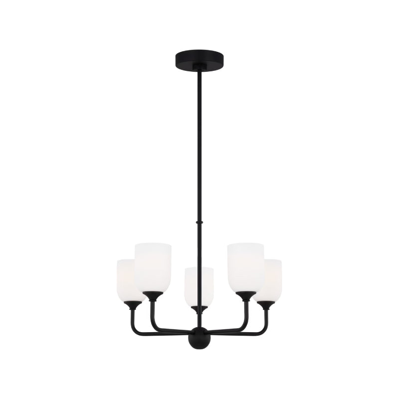 Generation GLC1085EN3 Emile 5-lt 20" LED Chandelier - Midnight Black