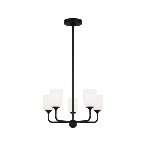Generation GLC1085EN3 Emile 5-lt 20" LED Chandelier - Midnight Black