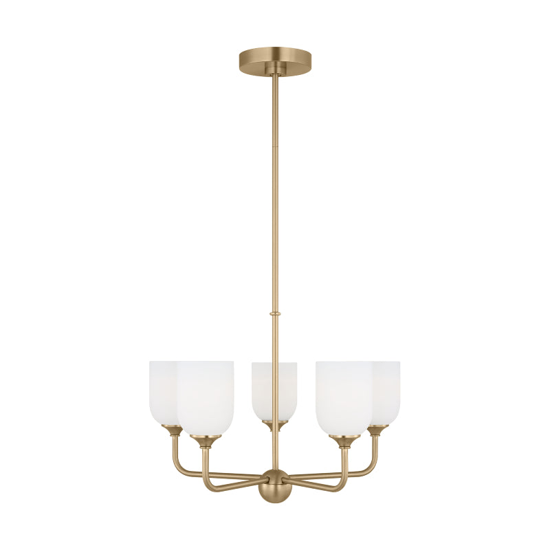 Generation GLC1085EN3 Emile 5-lt 20" LED Chandelier - Satin Brass