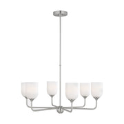 Generation GLC1096EN3 Emile 6-lt 30" LED Chandelier - Brushed Steel