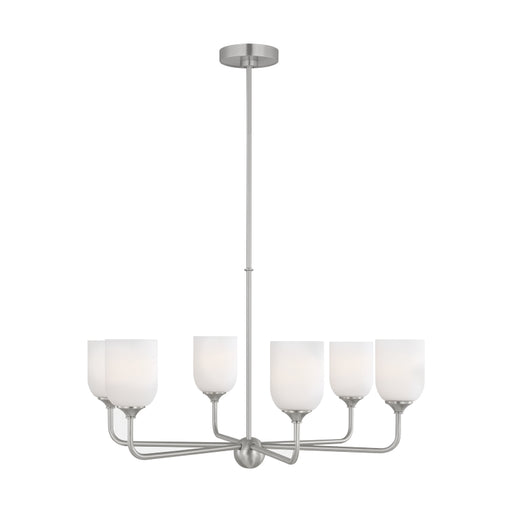 Generation GLC1096EN3 Emile 6-lt 30" LED Chandelier - Brushed Steel