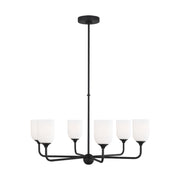 Generation GLC1096EN3 Emile 6-lt 30" LED Chandelier - Midnight Black