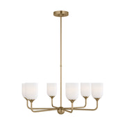 Generation GLC1096EN3 Emile 6-lt 30" LED Chandelier - Satin Brass