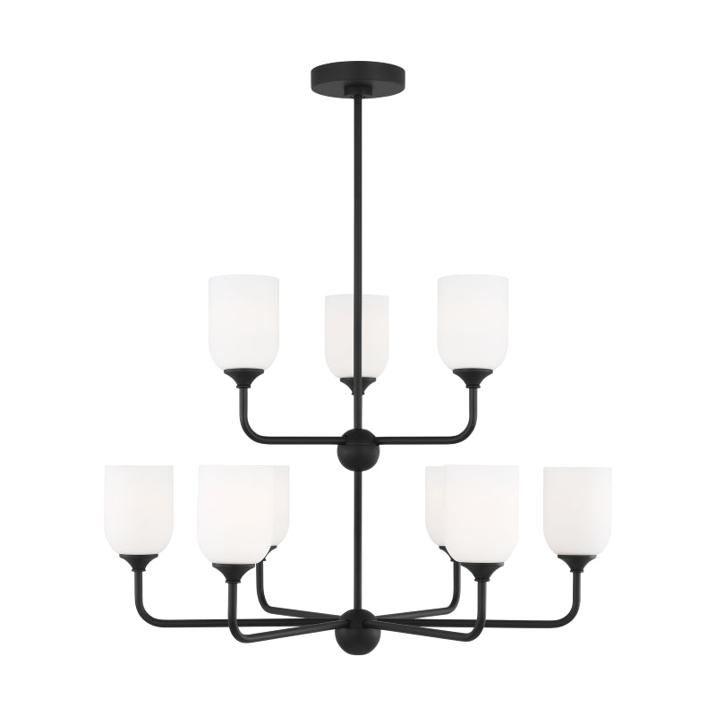 Generation GLC1109 Emile 9-lt 30" Chandelier - Midnight Black