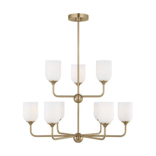 Generation GLC1109EN3 Emile 9-lt 30" LED Chandelier - Satin Brass