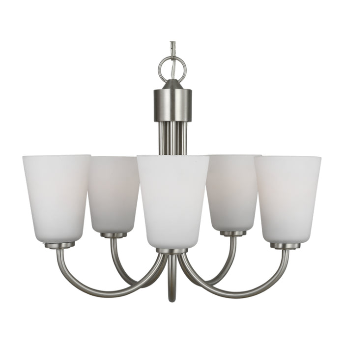 Generation GLC1115 Miles 5-lt 21" Chandelier - Brushed Nickel