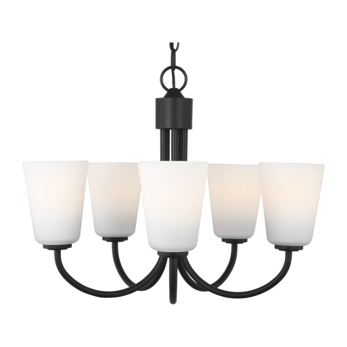 Generation GLC1115 Miles 5-lt 21" Chandelier - Midnight Black