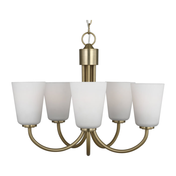 Generation GLC1115 Miles 5-lt 21" Chandelier - Satin Brass