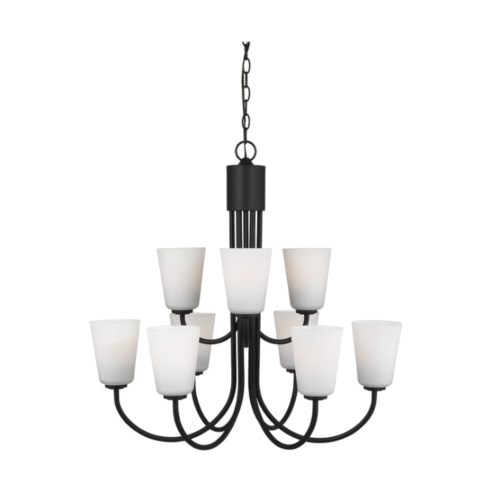 Generation GLC1139 Miles 9-lt 29" Chandelier - Midnight Black