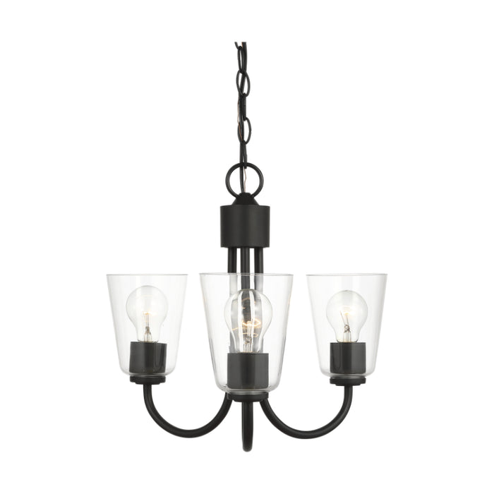 Generation GLC1153 Miles 3-lt 18" Chandelier - Midnight Black